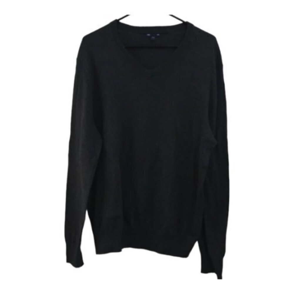 Men's Gap V-Neck Charcoal Sweater Size Large EUC #7804